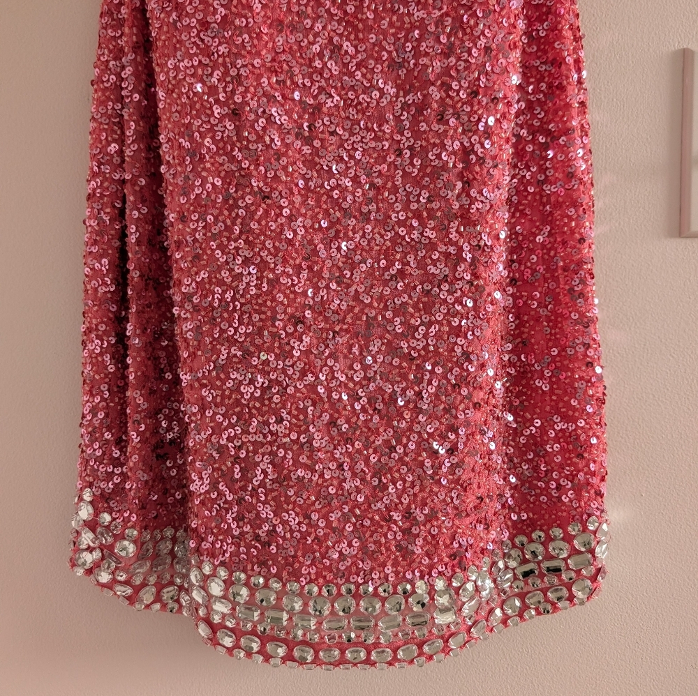 100% Silk Beaded Strapless Dress - Picture 2 of 12